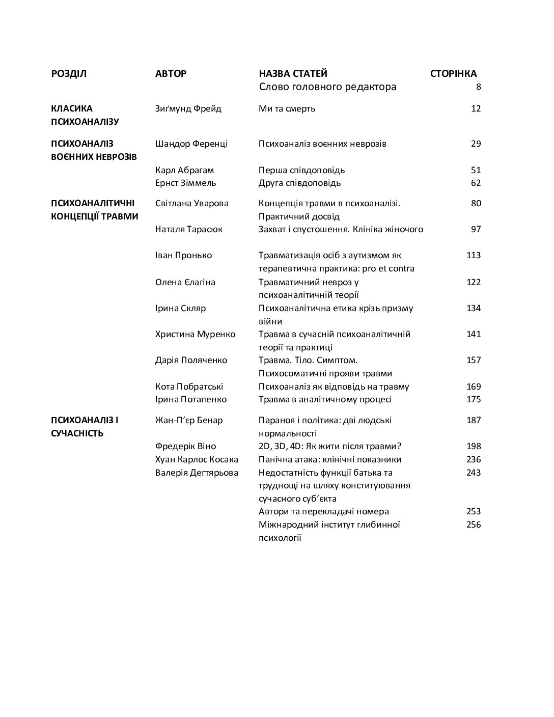 Журнал «Психоаналіз» №1 (27), 2025 - Зображення 2